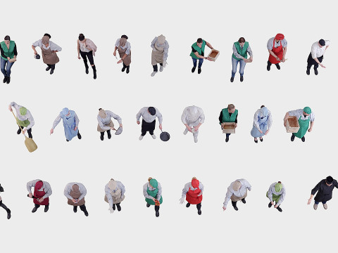 Men in Uniform x26 3D Model