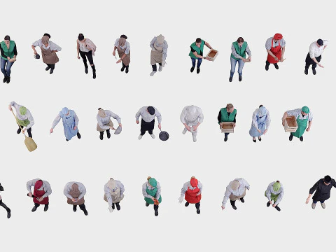 Men in Uniform x26 3D Model