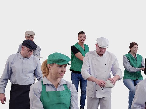 Men in Uniform x26 3D Model