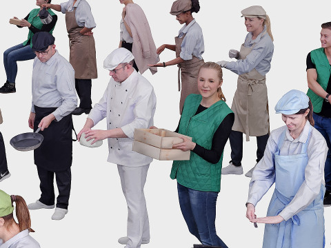 Men in Uniform x26 3D Model