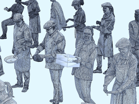 Men in Uniform x26 3D Model