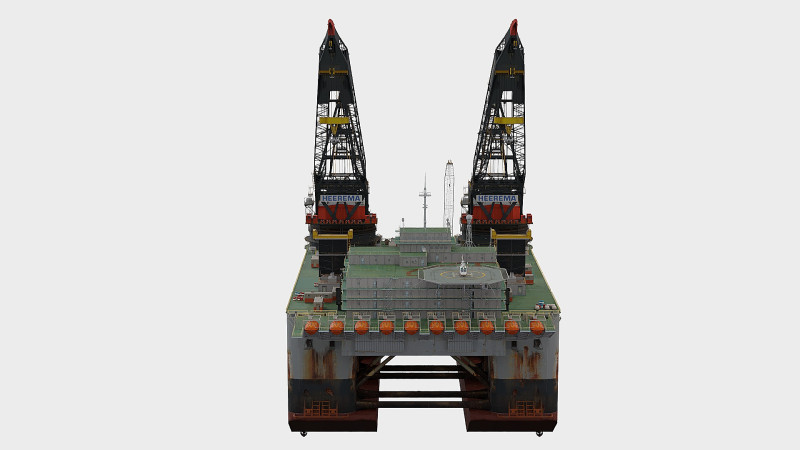 Floating oil production derrick Modelo 3D .c4d .max .obj .3ds .fbx .stl .blend