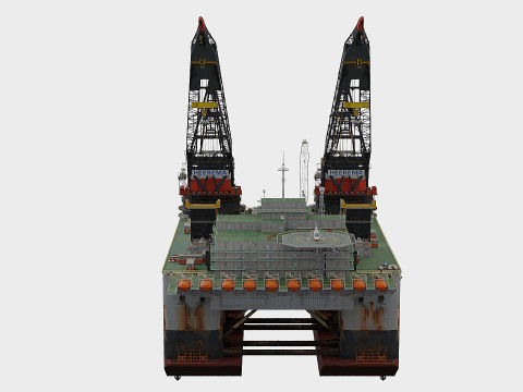 Floating oil production derrick 3D Model