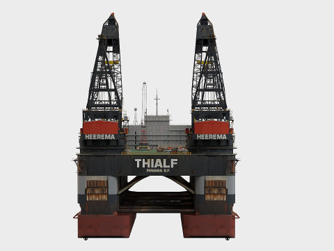Floating oil production derrick Modelo 3D