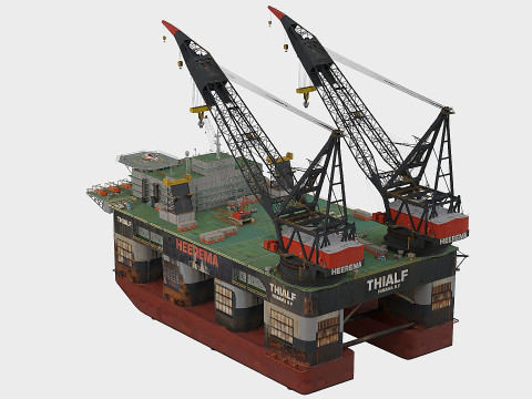 Floating oil production derrick Modelo 3D