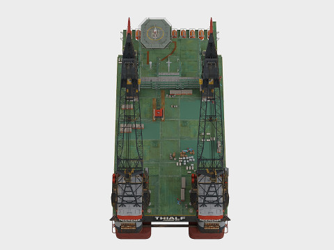 Floating oil production derrick Modelo 3D