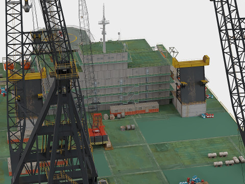 Floating oil production derrick Modelo 3D