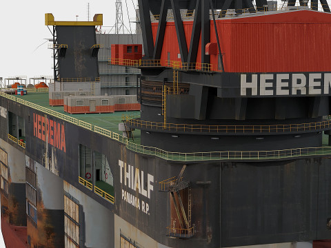 Floating oil production derrick Modelo 3D
