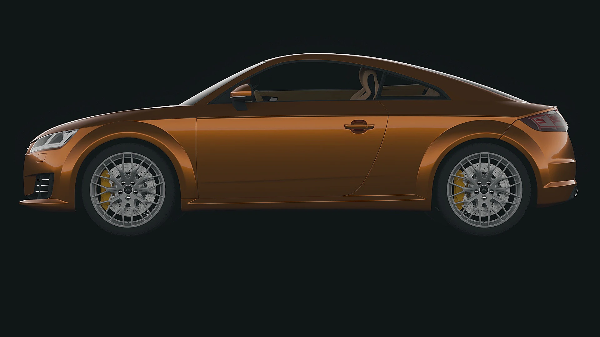 Sportscar Audi TT 2015 3D Model .c4d .max .obj .3ds .fbx .stl .blend 