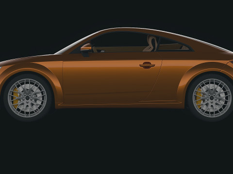 Sportscar Audi TT 2015 3D 模型