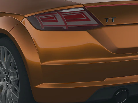 Sportscar Audi TT 2015 3D Model