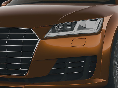 Sportscar Audi TT 2015 3D-Modell