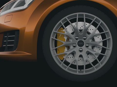 Sportscar Audi TT 2015 3D-Modell