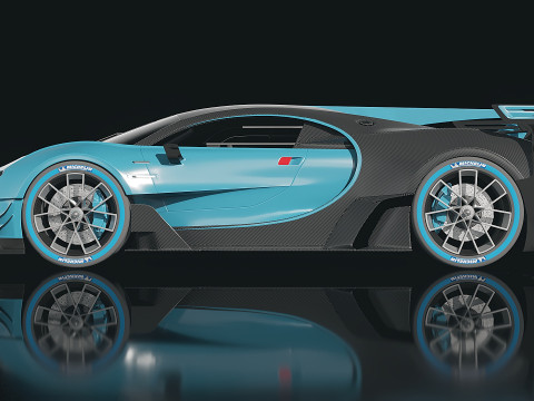 2015 Bugatti Vision Gran Turismo Concept 3D-Modell