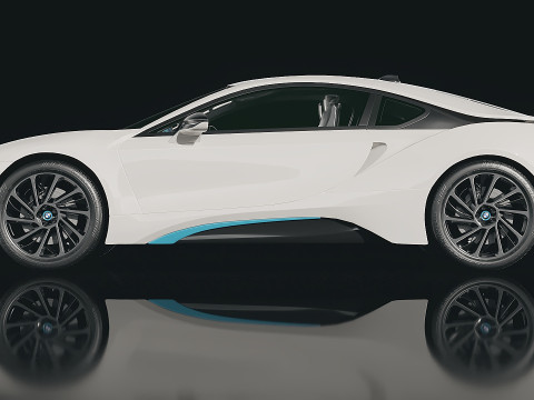 Muscle car Audi I8 2015 3Dモデル