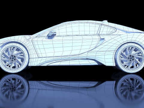 Muscle car Audi I8 2015 Modelo 3D