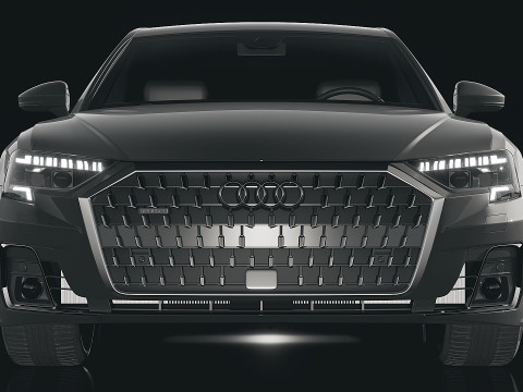 Sedan long Audi A8 2022 3D Model