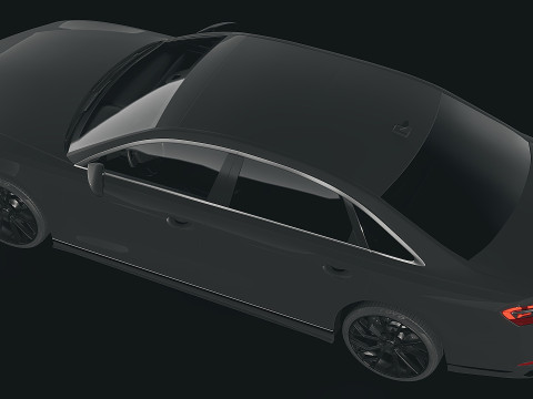 Sedan long Audi A8 2022 3D Model