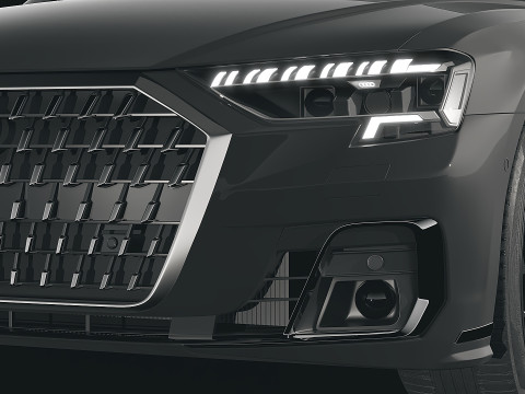 Sedan long Audi A8 2022 3D Model