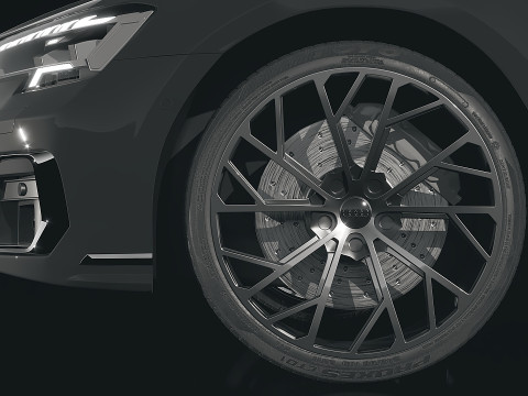 Sedan long Audi A8 2022 3D Model