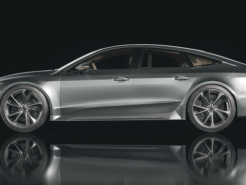 Sedan Audi RS7 2020 3D 模型
