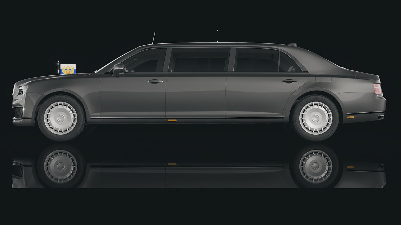Aurus Senat Presidential Limousine 2018 Modello 3D .c4d .max .obj .3ds .fbx .stl .blend