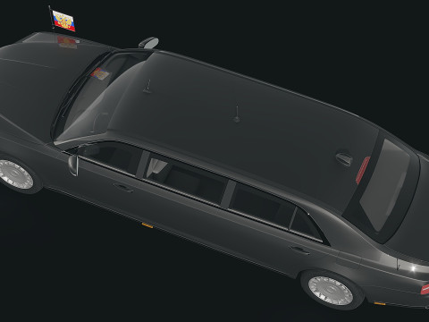 Aurus Senat Presidential Limousine 2018 Modello 3D