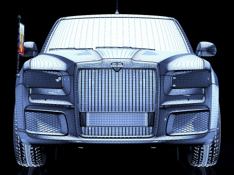 Aurus Senat Presidential Limousine 2018 Modello 3D