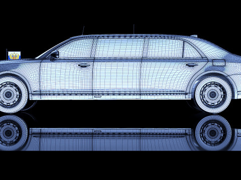 Aurus Senat Presidential Limousine 2018 Modello 3D