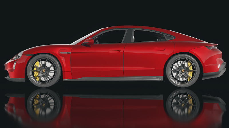 Porsche Taycan GTS 2022 3D Model .c4d .max .obj .3ds .fbx .stl .blend