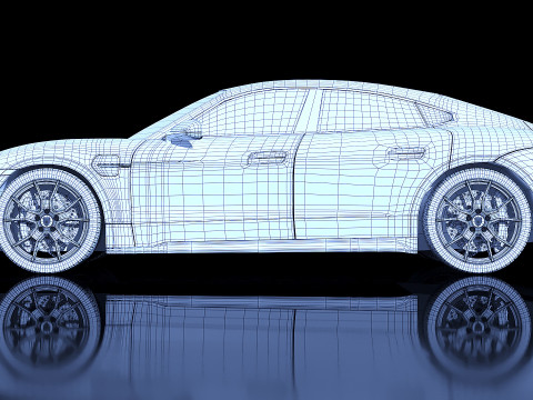Porsche Taycan GTS 2022 3D Model