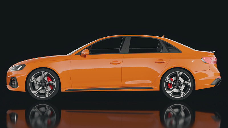 Audi RS4 Sedan 2020 3D Модель .c4d .max .obj .3ds .fbx .stl .blend