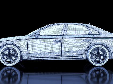 Audi RS4 Sedan 2020 3D Модель