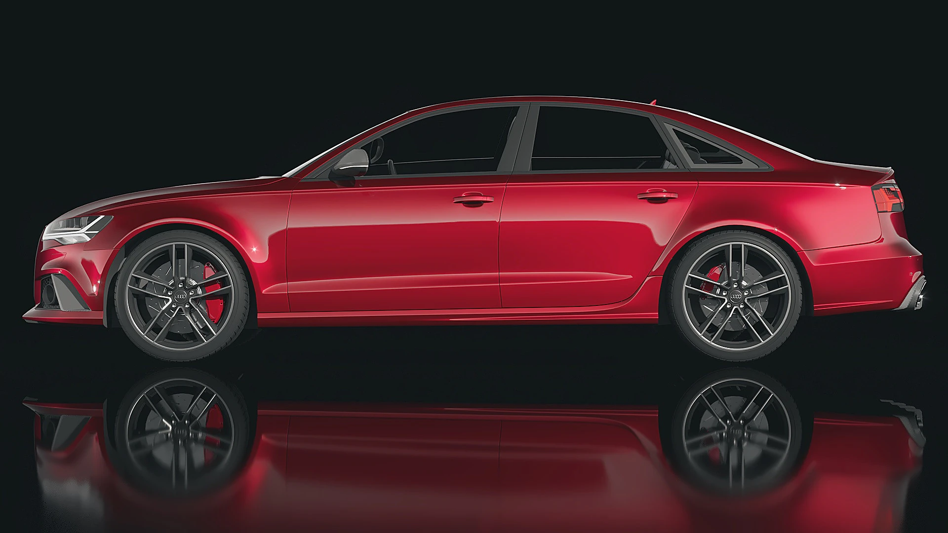Audi RS6 sedan 2015 3D Model .c4d .max .obj .3ds .fbx .stl .blend 