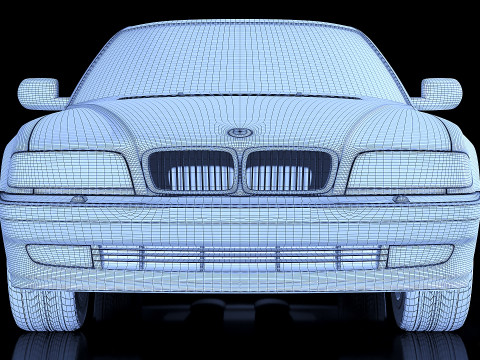 Sedan 7 series 1998 Modelo 3D