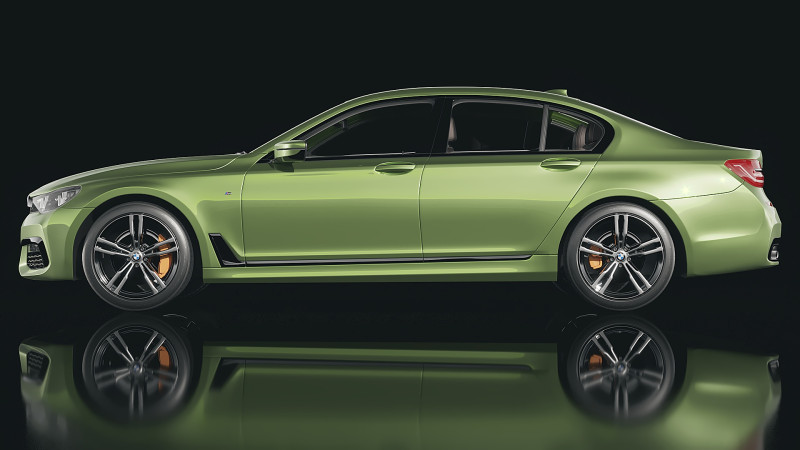 Sedan 7 series M Sport package 2016 Model 3D .c4d .max .obj .3ds .fbx .stl .blend
