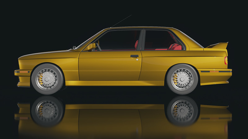 Sedan M3 e30 1985 3D Модель .c4d .max .obj .3ds .fbx .stl .blend