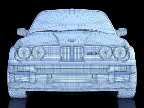 Sedan M3 e30 1985 3D Модель