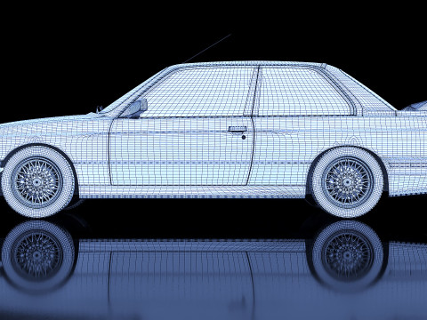 Sedan M3 e30 1985 3D Модель