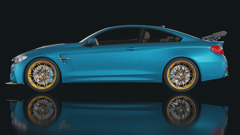 Sedan M4 GTS 2016 3D Model .c4d .max .obj .3ds .fbx .stl .blend