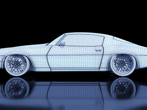 Muscle car Camaro 1970 3D-Modell