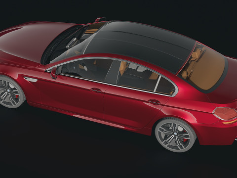 Sedan M6 Gran Coupe 2014 3D Модель
