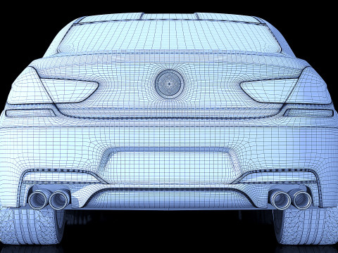 Sedan M6 Gran Coupe 2014 3D Модель