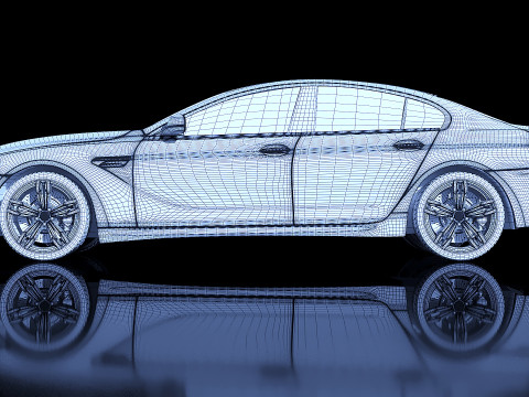 Sedan M6 Gran Coupe 2014 3D Модель