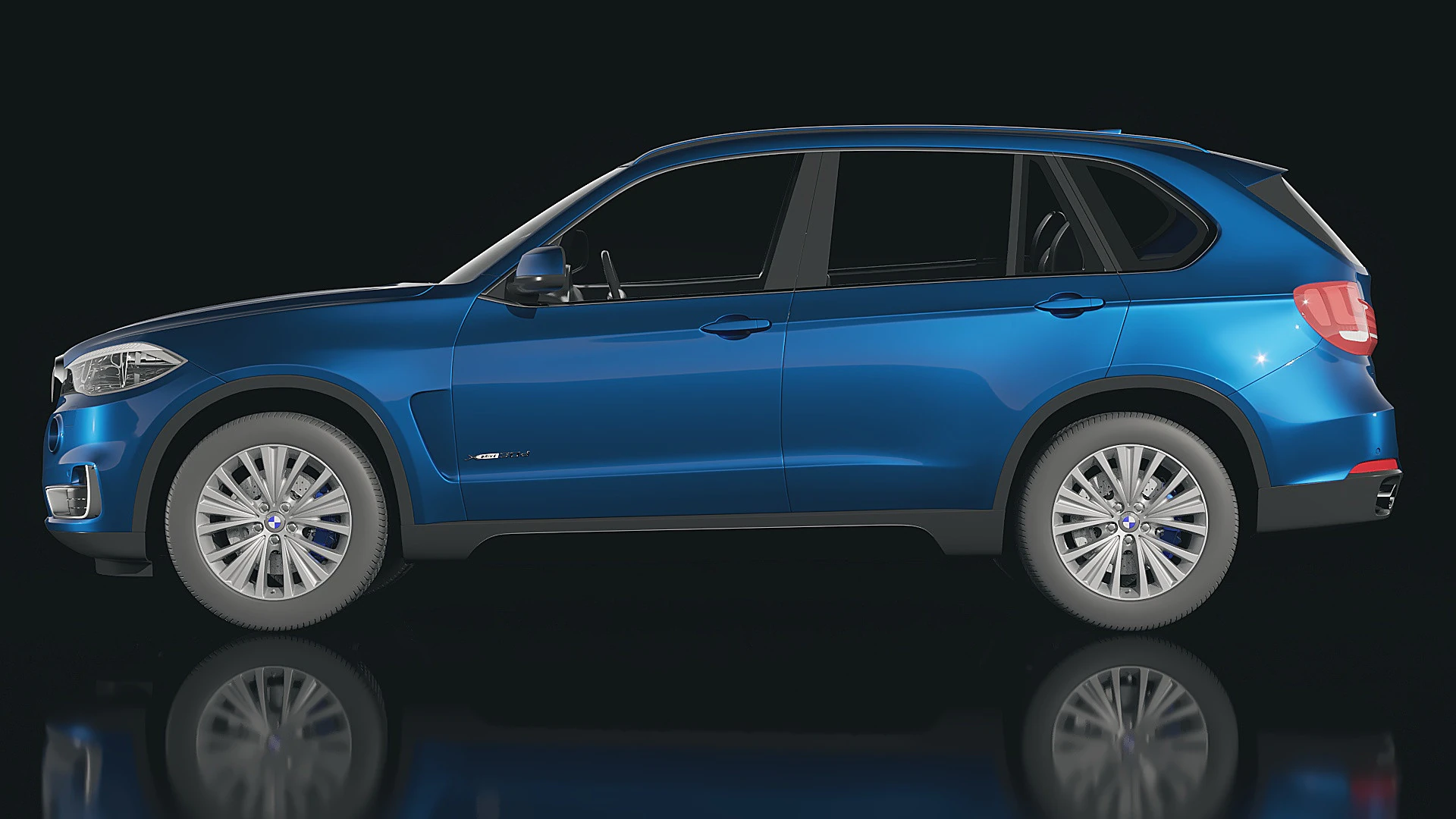 Sedan X5 2014 3D Model .c4d .max .obj .3ds .fbx .stl .blend 