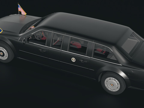 Presidential State Car Black 2009 3D 模型