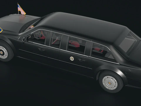 Mobil Negara Kepresidenan Hitam 2009 Model 3D