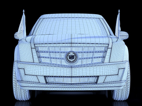 Presidential State Car Black 2009 3D 模型