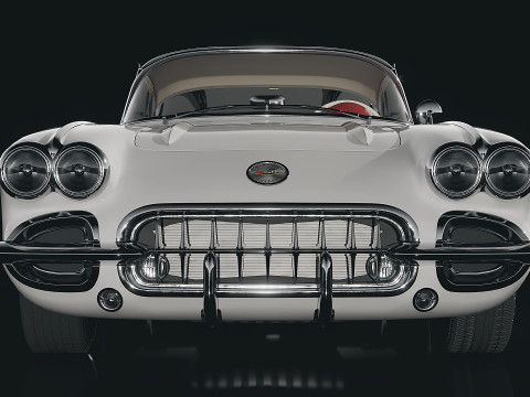 Vintage car Corvette 1960 Modelo 3D