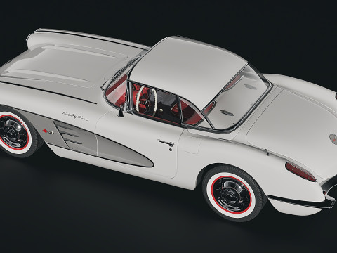 Vintage car Corvette 1960 Modelo 3D
